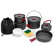 Набір туристичного посуду 15 предметів для кемпінгу та походів на 5&ndash;6 осіб, анодований алюміній As-2209о фото 2